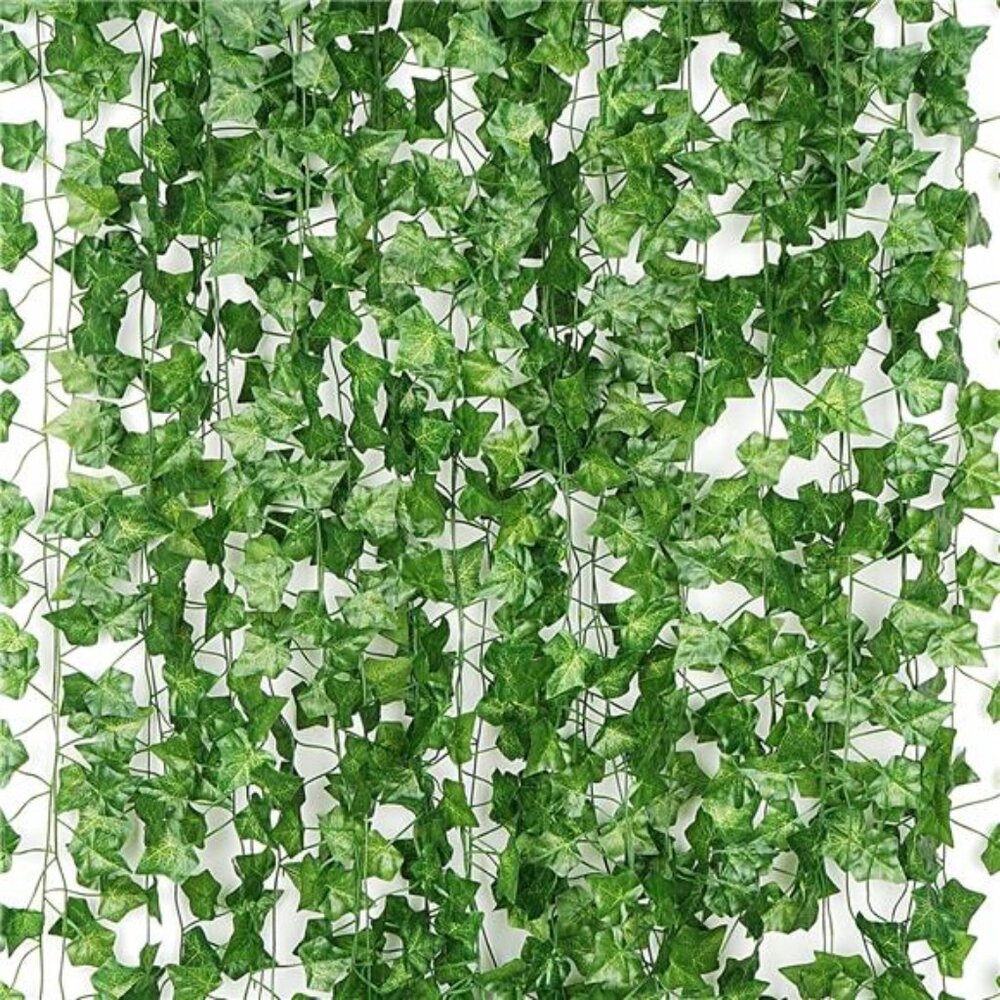 12 Pack 86 FT Artificial Ivy Garland, Fake Ivy Leaf Plants Vine Greenery Garland